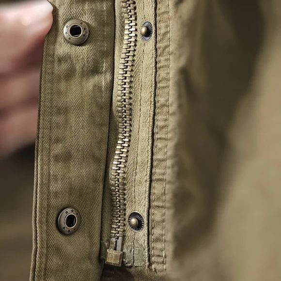 Lucky Brand Women's Green Cargo Military Utility Jacket Size S Button Pockets - Picture 8 of 13